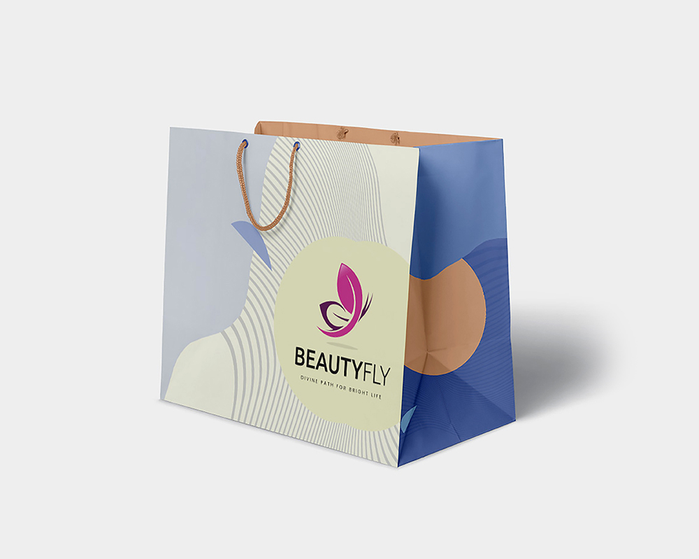 Shopping bag handle types: rope, ribbon, twisted paper, die-cut, and more.